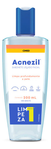 Acnezil Sabonete Líquido Facial Pele Oleosa E Acneica 200ml