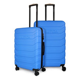 Pack 2 Maletas Mediana 18kg + Grande 23kg Soho Azul Rey Naut