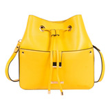 Bolsa Con Jareta Nicole Lee Bicolor Ss22 Color Amarillo