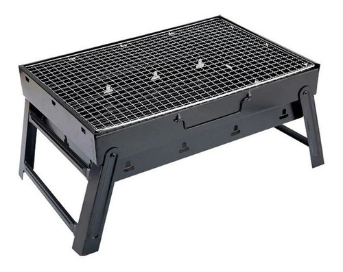 Parrilla De Carbon Portatil Acero Inoxidable Bbq Plegable