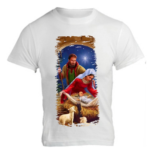 Camiseta Infantil Natal Presépio Menino Jesus 26