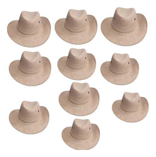 Kit 10 Chapeu Boiadeiro Country Rodeio Cowboy Raiz Vaquejada