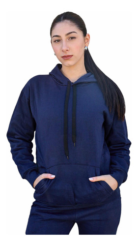 Buzo Canguro Mujer Frizado - Con Capucha - Hoodie Premium