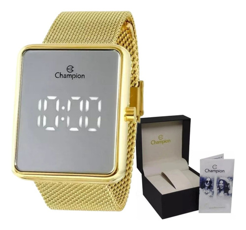 Relógio Champion Unissex Quadrado Digital Led Original 