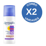 Combo X 2 Dermaglos Protector Solar Fps 50 Tono Medio 50 Ml