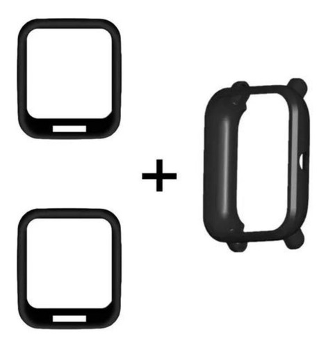 Kit Case Tpu + 2 Películas 3d Proteção Amazfit Bip U Pro