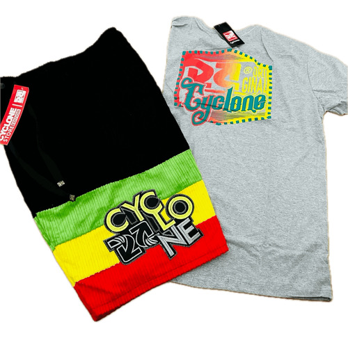 Bermuda De Veludo Cyclone Reggae E Camiseta Mod 7
