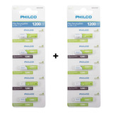 Pila Recargable Philco Aaa 1200 Mah Pack 10 Unidades- Mirage