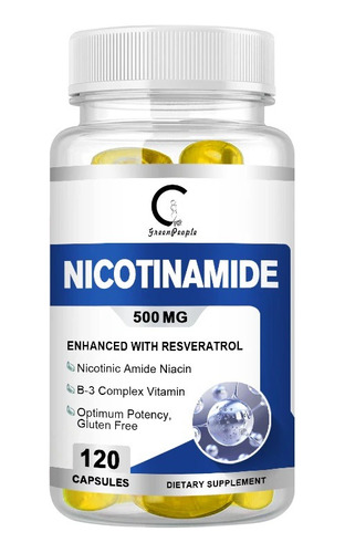 Antioxidante Nicotinamida 500mg + Resveratrol 120 Capsulas