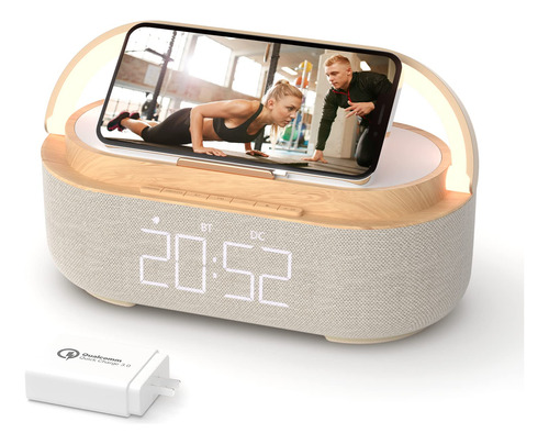 Colsur Reloj Despertador Con Altavoz Bluetooth Con Cargador