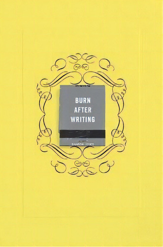 Burn After Writing Yellow, De Jones, Sharon. Editorial Penguin Usa En Inglés