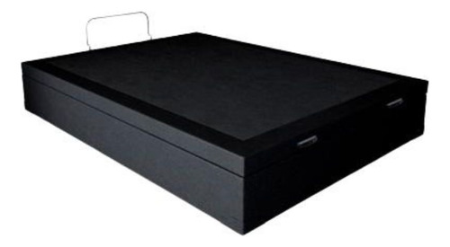 Cama Box Baú Casal Sintético Preto 38x138x188 -