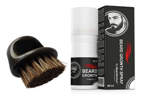 Loción De Crecimiento De Barba + Cepillo Barbería Regalo