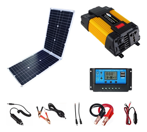 500w Inversor 12v 36w Kit De Inicio De Panel Solar Led