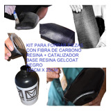 Kit Forrar Fibra De Carbono Real Tela 125x25cm + Kit Resinas