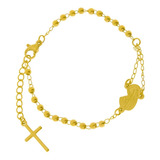 Pulsera Misterio Tobillera Santo Rosario Acero Inoxidable