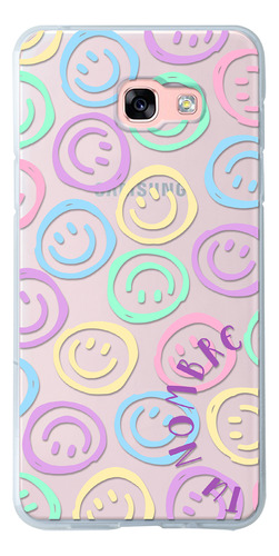 Funda Para Galaxy Para Mujer Happy Faces Con Nombre