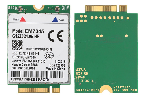 Tarjeta De Red Inalámbrica Para El Módulo Lenovo Em7345 Lte