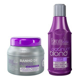 Shampoo Platinum + Banho Pérola Desamarelador Forever Liss