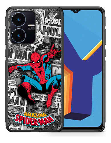 Funda Vivo Y22s Anime Manga Comics Super Heroes Arte Futbol 