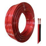 Fio De Som Bicolor Paralelo  Vermelho E Preto 100mts 2x2,5mm