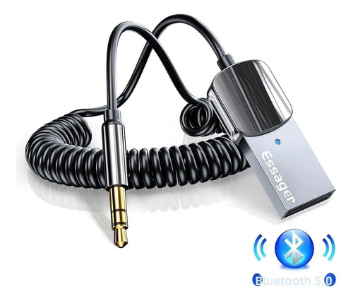 Cable Receptor Bluetooth Auto De Audio Jack 3.5 Usb 5,0