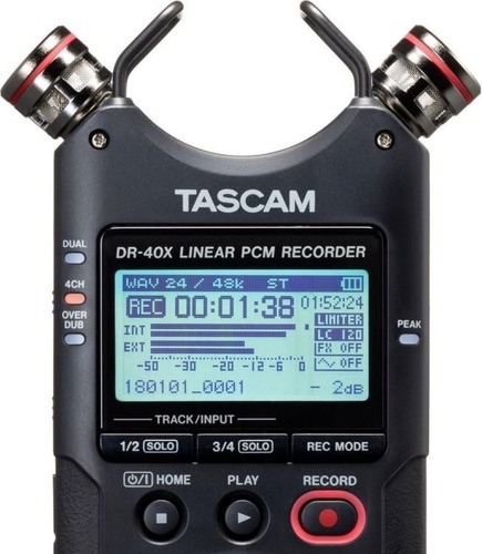 Grabadora De Voz Digital Tascam Dr-40x Color Negro