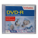 Paquete 10 Discos Verbatim Dvd-r 4.7gb 120 Min Con Estuche