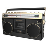 1980sstyle Portable Bluetooth Boombox Amfm Radio Casset...