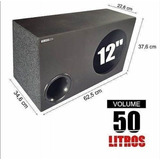 Caja Cajon Subwoofer 12 Con Tubo Mdf