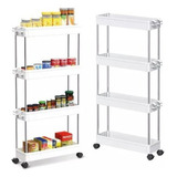 Carrito Organizador De Baño Y Cocina 4 Niveles Con Ruedas