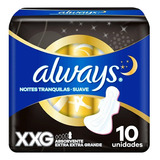 Always Noites Tranquilas Seca Absorvente Com Abas 10 Unidades