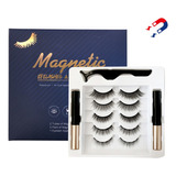 3d Magnético Pestañas Postizas & Delineador De Ojos Kit Y