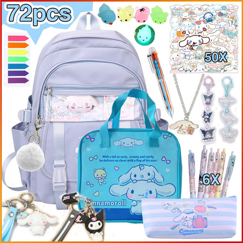 72 Mochilas Unisex Kuromi, Bolsa De Almuerzo, Estuche Para L