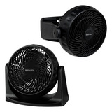 Ventilador De Piso Pared 2 En 1 Turbo Fan De 8 Pulgadas 20cm 3 Velocidades Negro Beckon