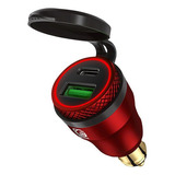 Cargador Usb De Carga Rápida Para Motocicleta B8 Red