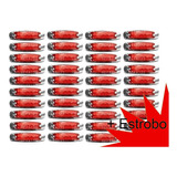 Plafon Tipo Peterbilt 12 Led Con Estrobo Mica Roja 40 Pza