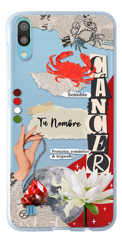 Funda Para Galaxy Mujer Signo Zodiaco Cáncer Con Tu Nombre