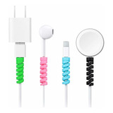 Paquete 4 Protectores Para Cable Usb Celular Android Color