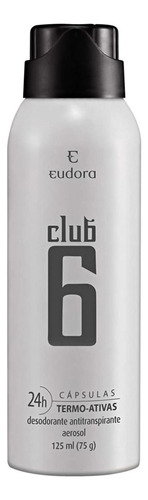 Club 6 Desodorante Antitranspirante Aerossol Masculino 125ml