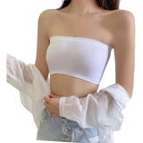 Crop Top Sexy Sostén Dama Elegante Sensual Mini Sin Tirantes