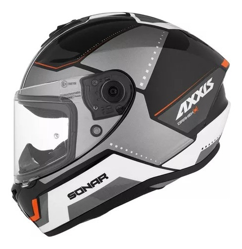 Casco Axxis Draken Sonar B15 Rojo Fluor Brillo Gmbikes