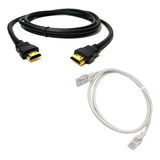 Cable Hdmi 1.8 M Y Cable De Red Cat5 2.0m Ponchado