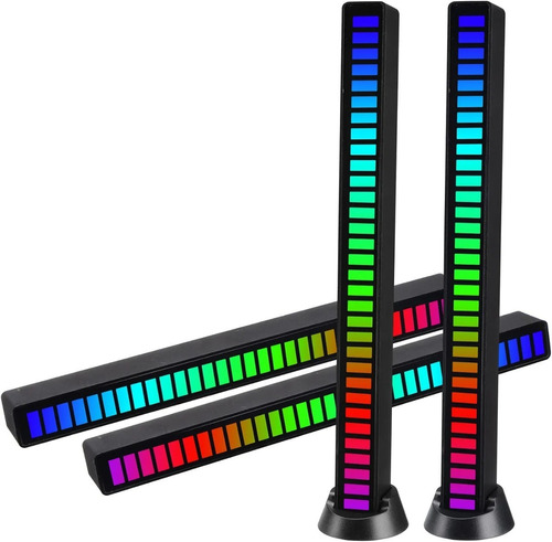 2 Barras Luces Sensor Sonido Led Multicolor Portatil 