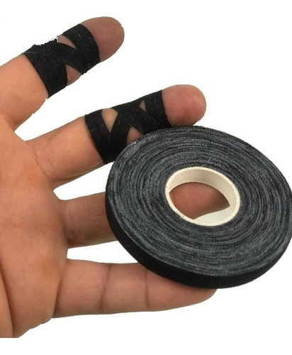 Finger Tape Grips Jiu Jitsu Judô Kit C/6 Preto Proteção Resi