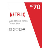 Cartão Netflix R$ 70 Reais - Assinatura - Envio Imediato !