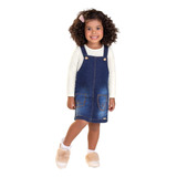 Vestido Jeans Com Blusa Infantil Colorittá