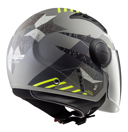 Casco Moto Abierto Ls2 562 Airflow Condor Blanco Negro Rojo 