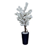 Arvore Artificial Cerejeira Branca Tronco Natural Decoração