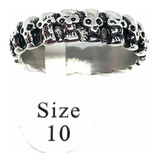 Anillo Acero Inoxidable Calavera #10